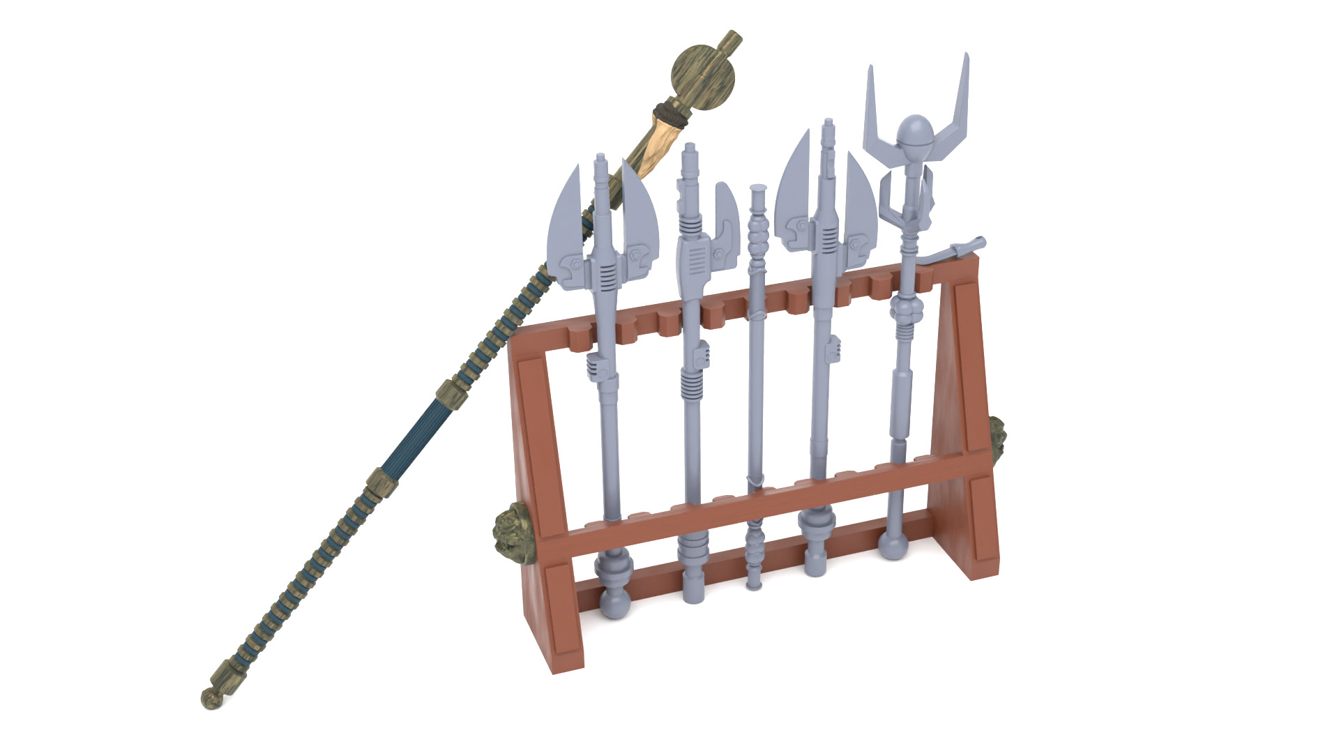 Vibro Spear Rack 1-18 Scale Kenner Hasbro 3D print model_2