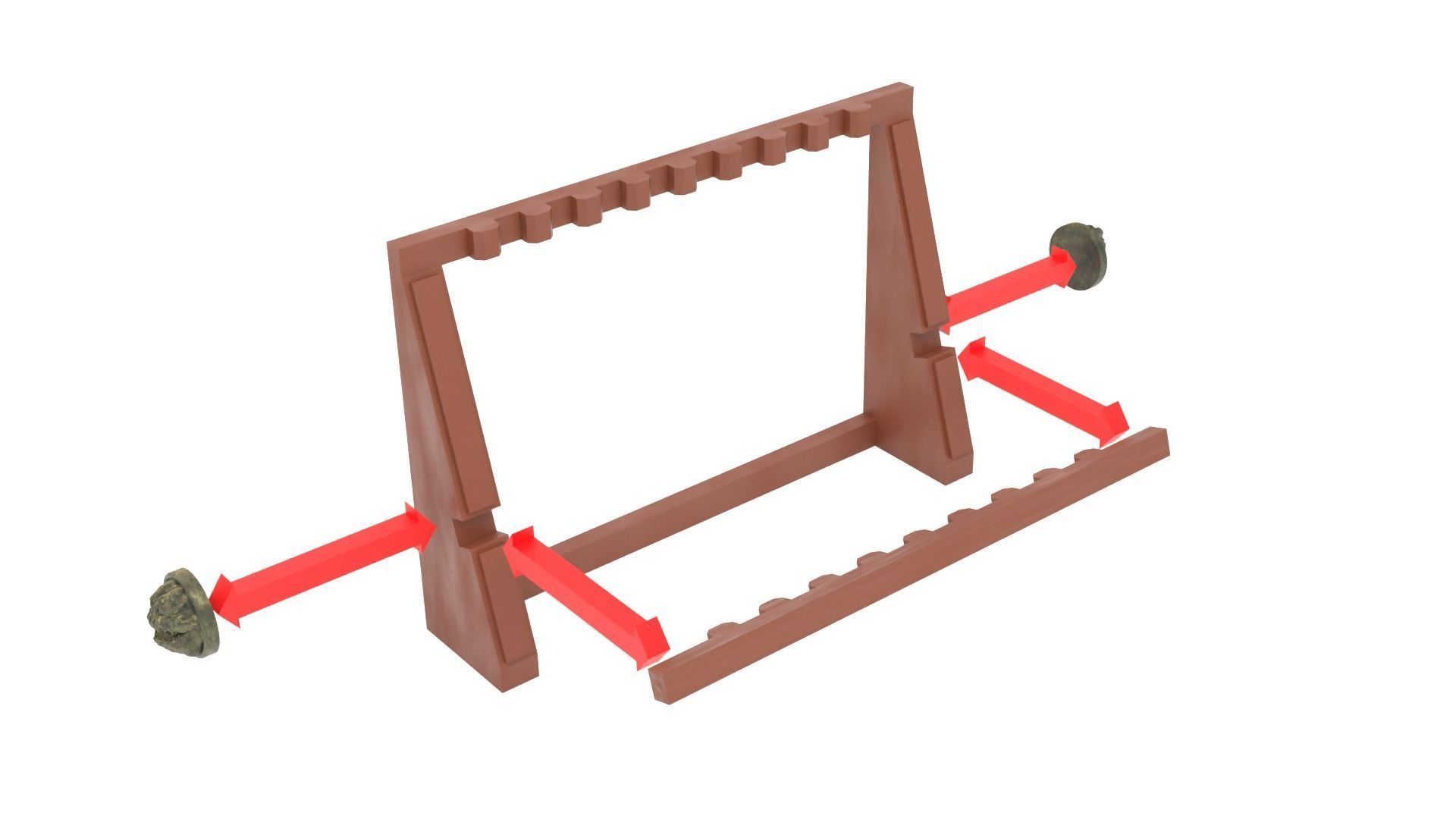 Vibro Spear Rack 1-18 Scale Kenner Hasbro 3D print model_5