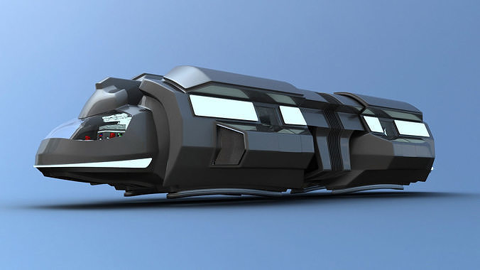 Futuristic Airctraft Train 3D model