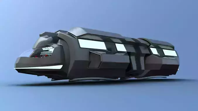 Futuristic Airctraft Train 3D model