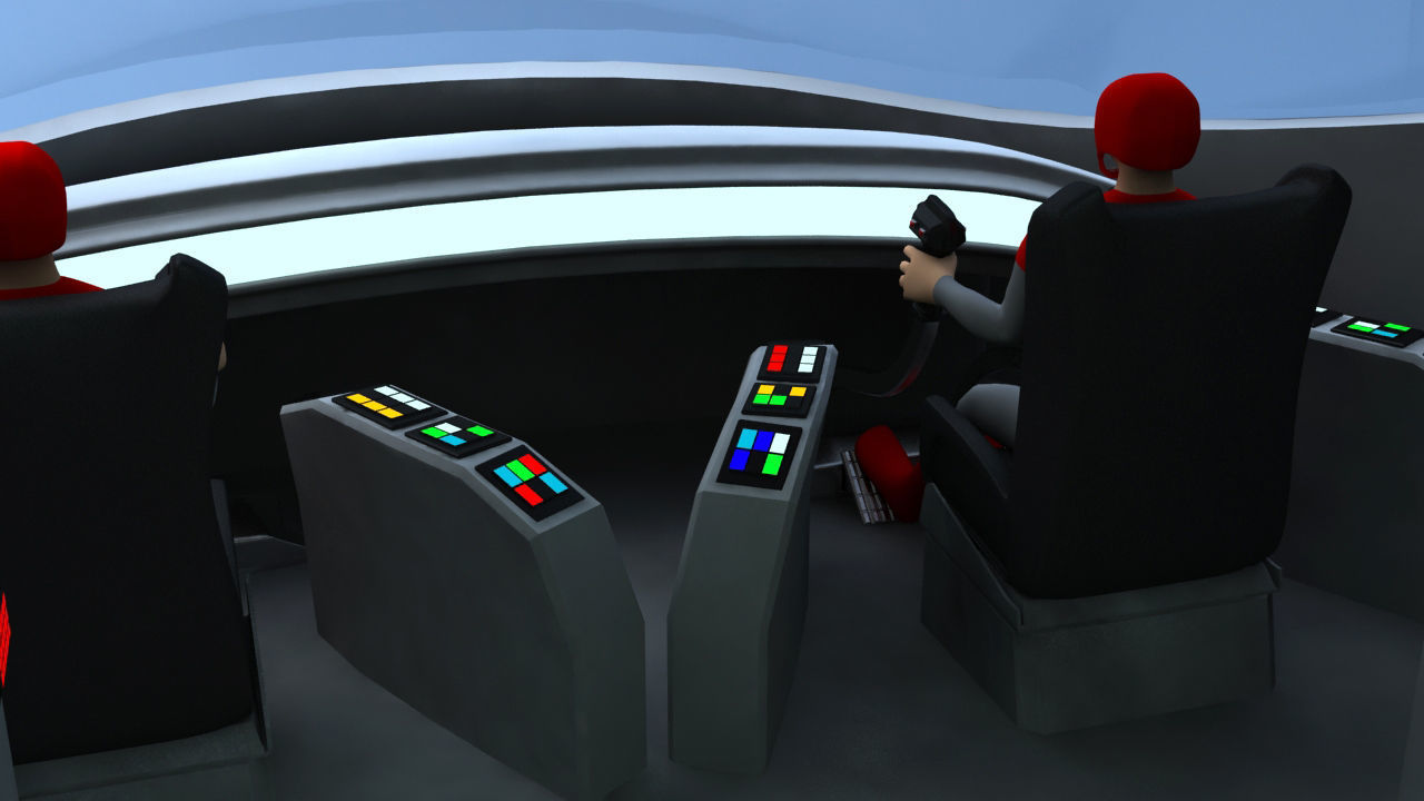 Futuristic Airctraft Train 3D model_10