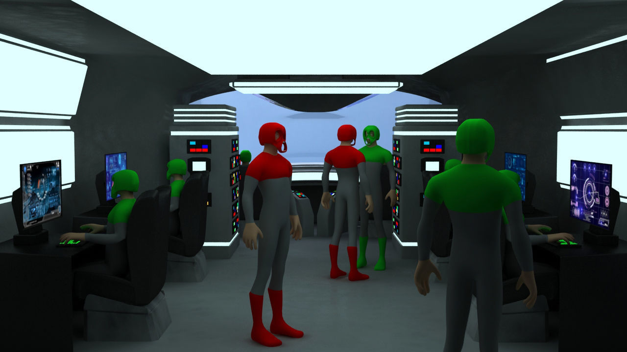 Futuristic Airctraft Train 3D model_15