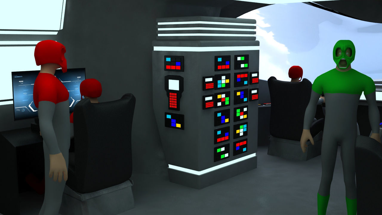 Futuristic Airctraft Train 3D model_8