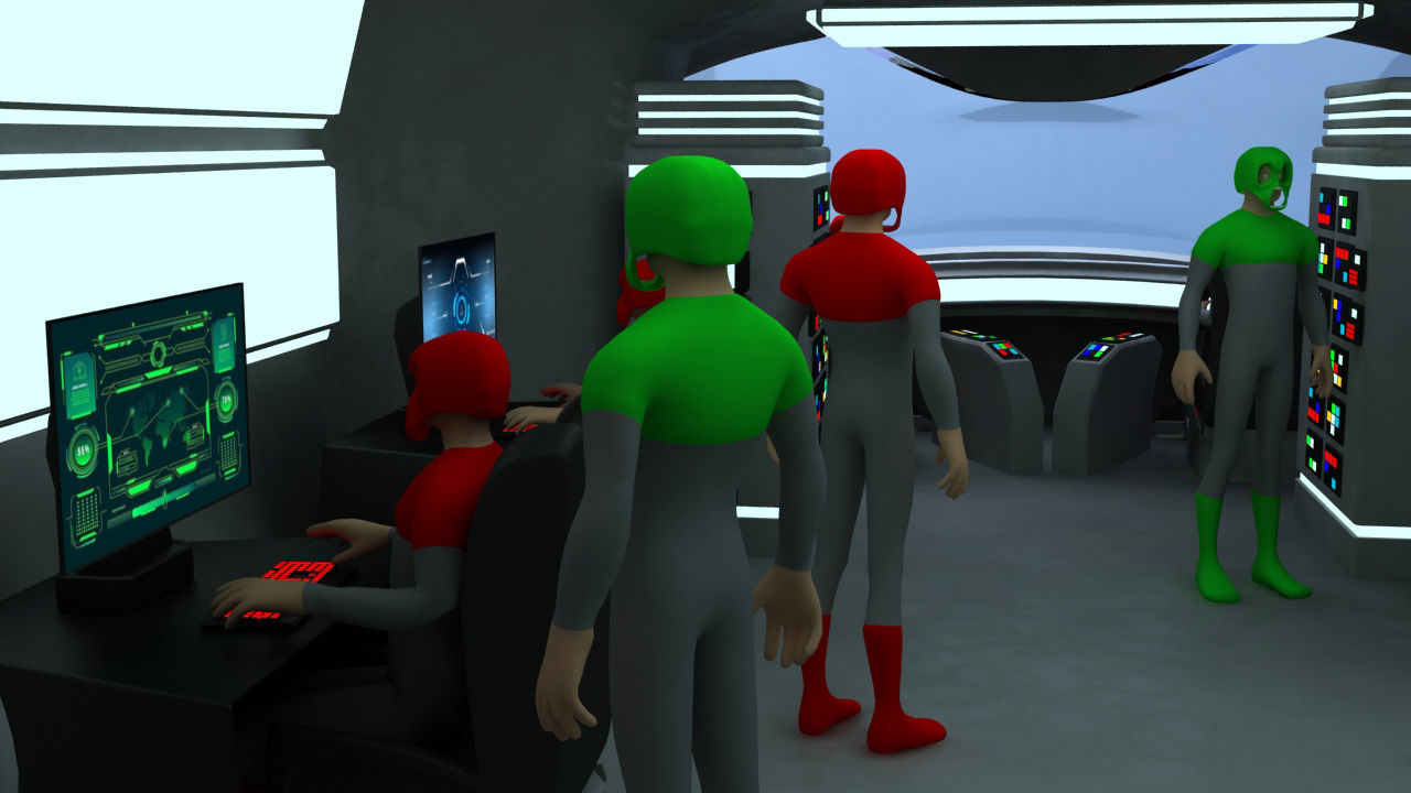 Futuristic Airctraft Train 3D model_7