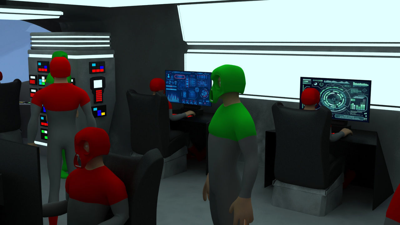 Futuristic Airctraft Train 3D model_6