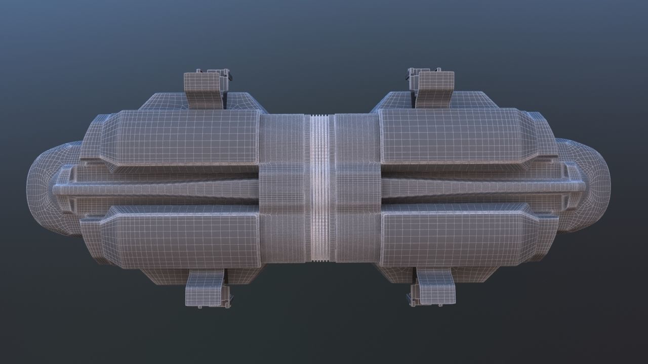 Futuristic Airctraft Train 3D model_34