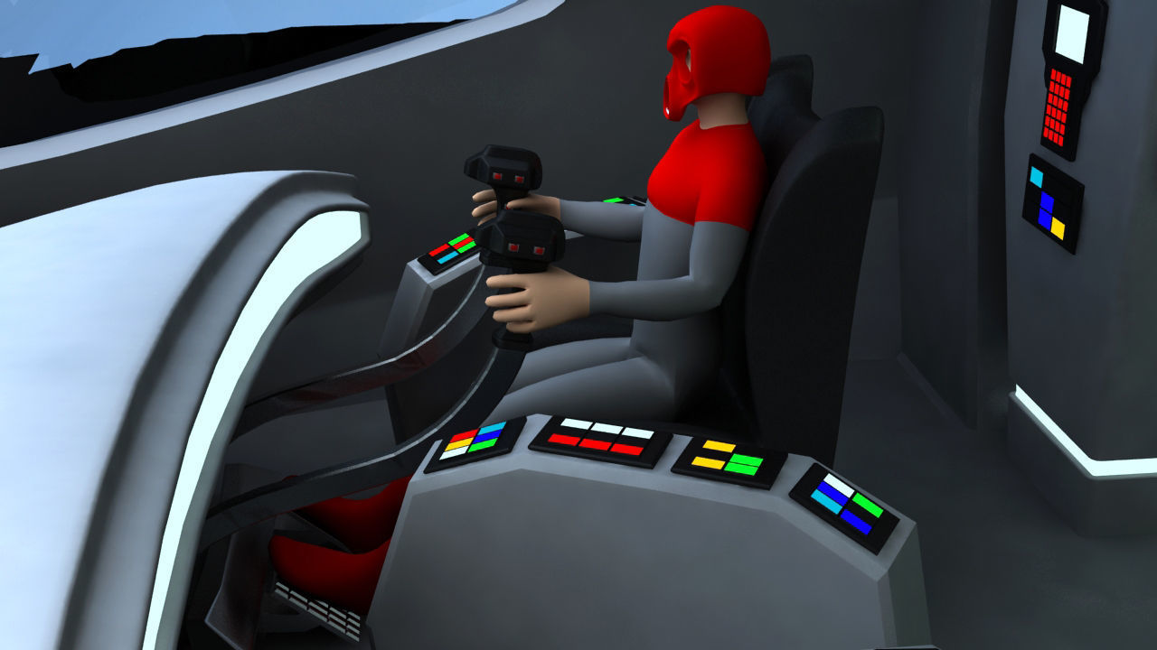 Futuristic Airctraft Train 3D model_11