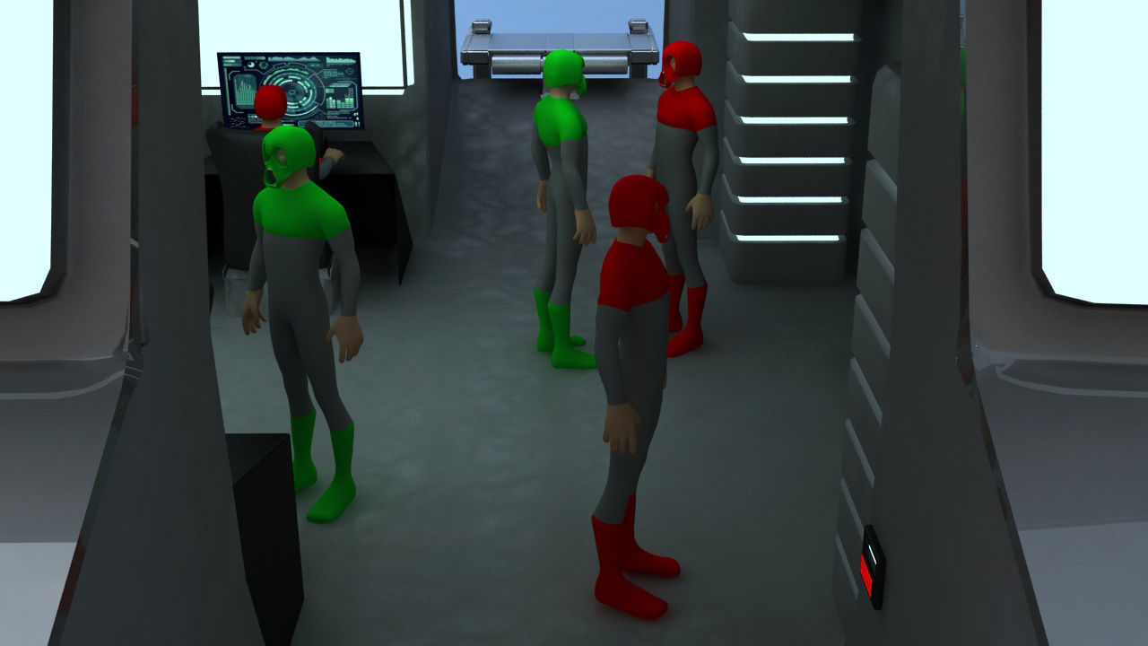 Futuristic Airctraft Train 3D model_5