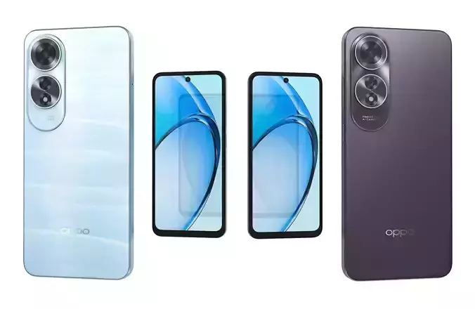Oppo A60 Blue And Midnight Purple 3D model