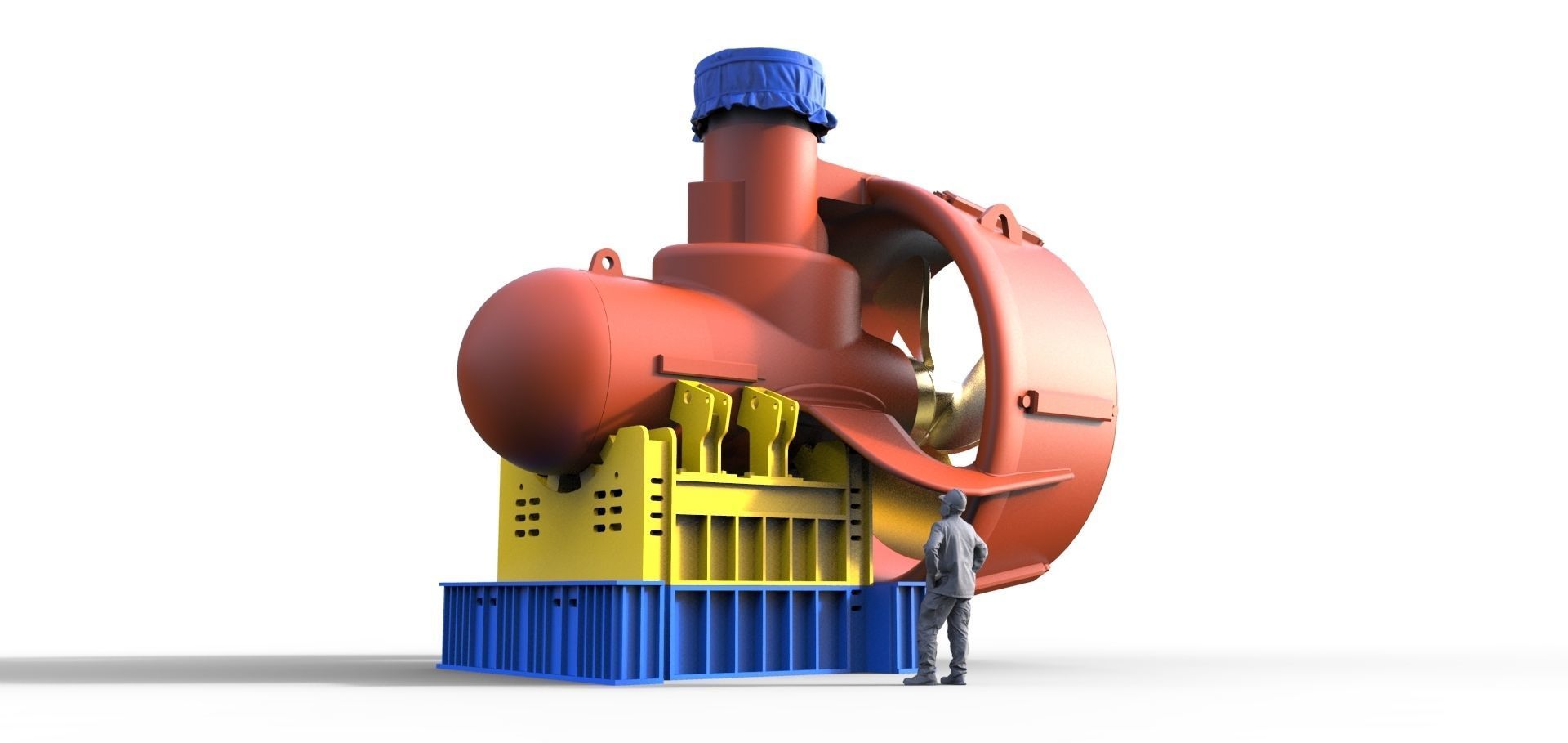 Schottel propeller for model ship as cargo 3D print model_2