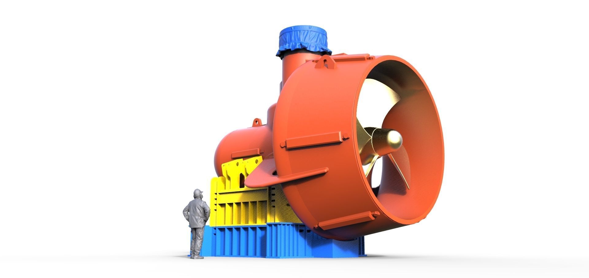 Schottel propeller for model ship as cargo 3D print model_1