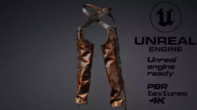 leather chaps PBR 4k