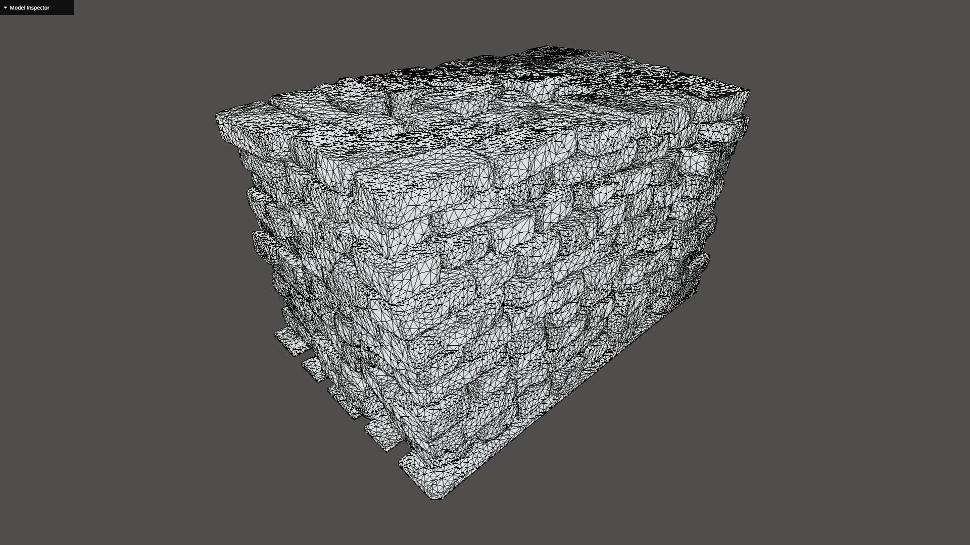 Brick pallet stack 3D model_8