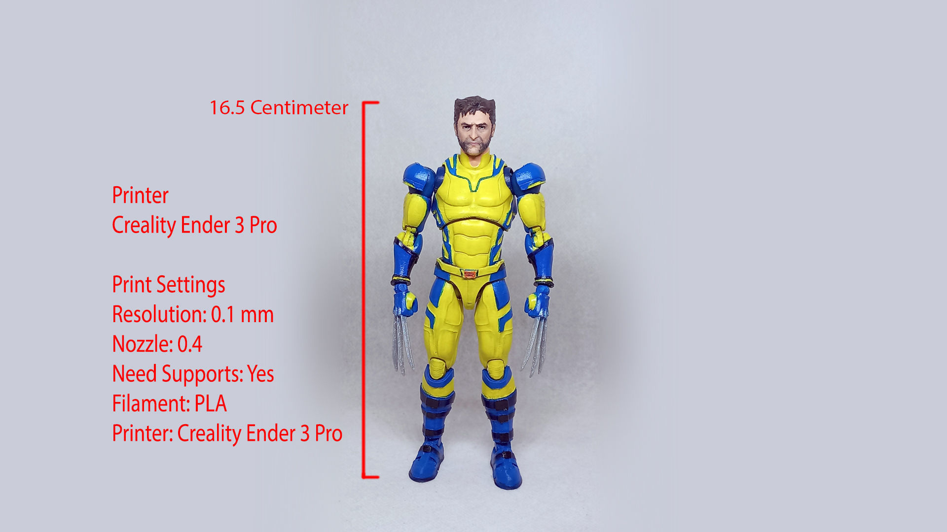 wolverine v02  articulated action figure  3D print model_20