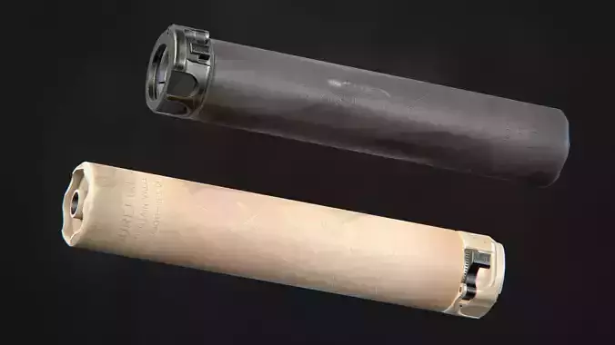 Surefire SOCOM300 SPS Suppressor Low-poly 3D model