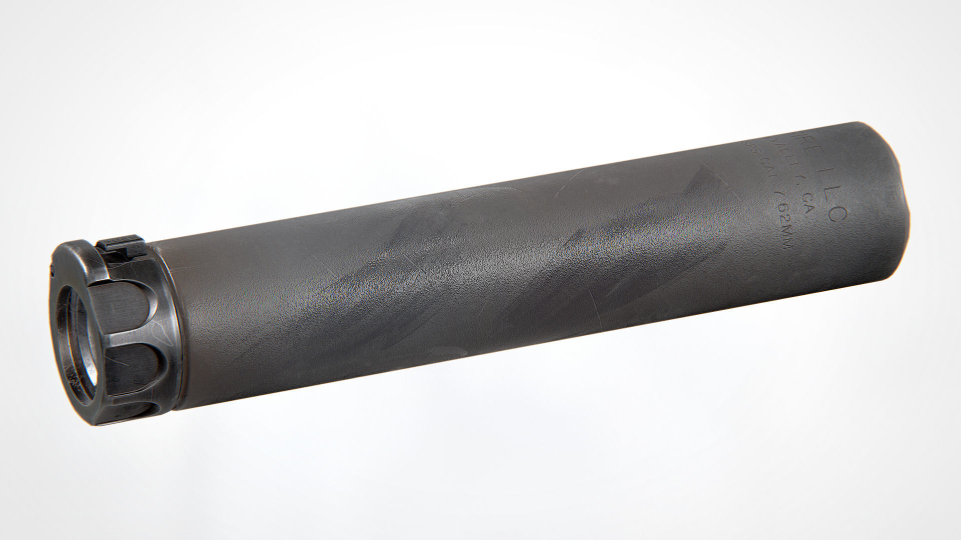 Surefire SOCOM300 SPS Suppressor Low-poly 3D model_4