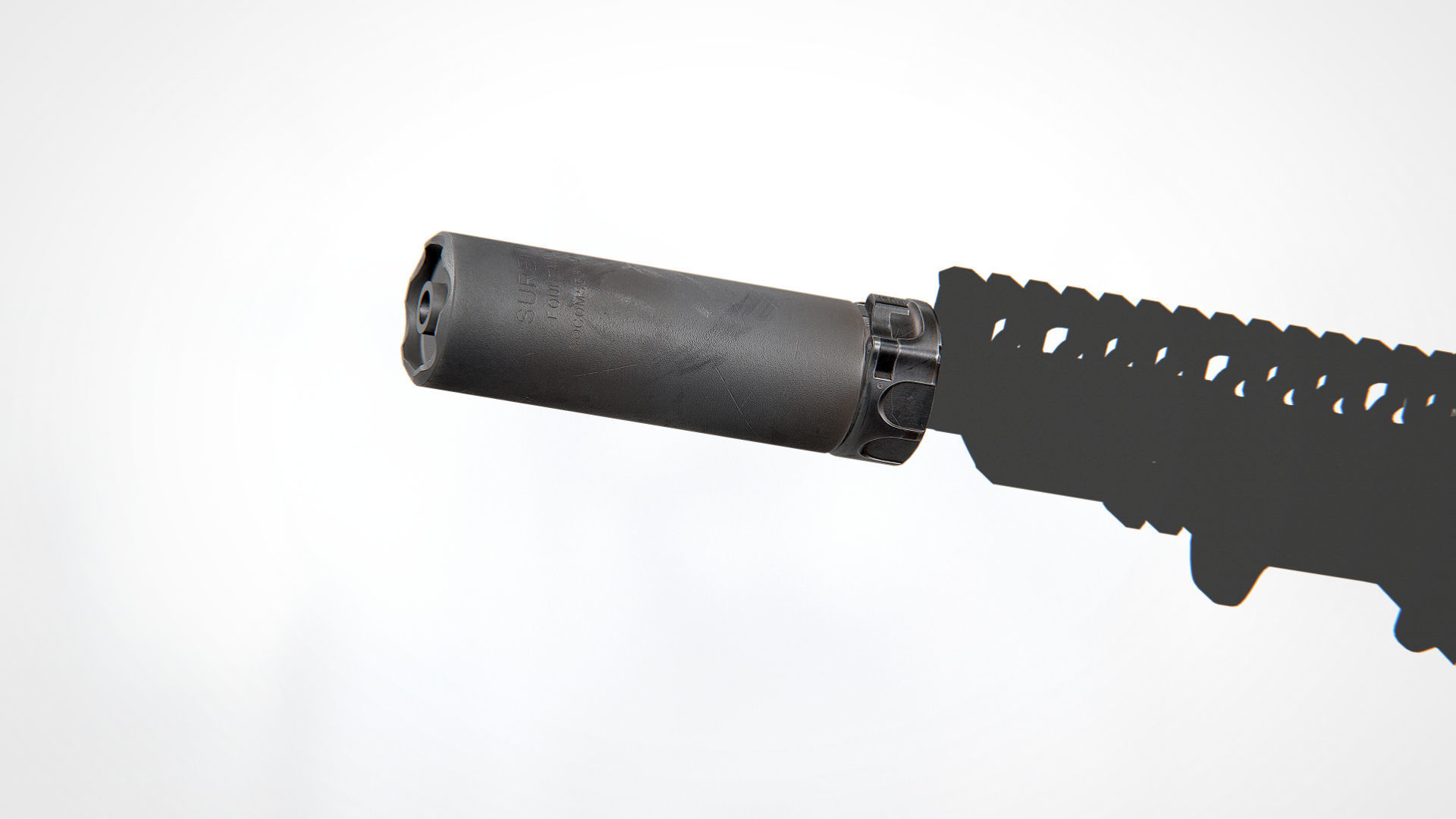 Surefire SOCOM556-MINI2 Suppressor Low-poly 3D model_8