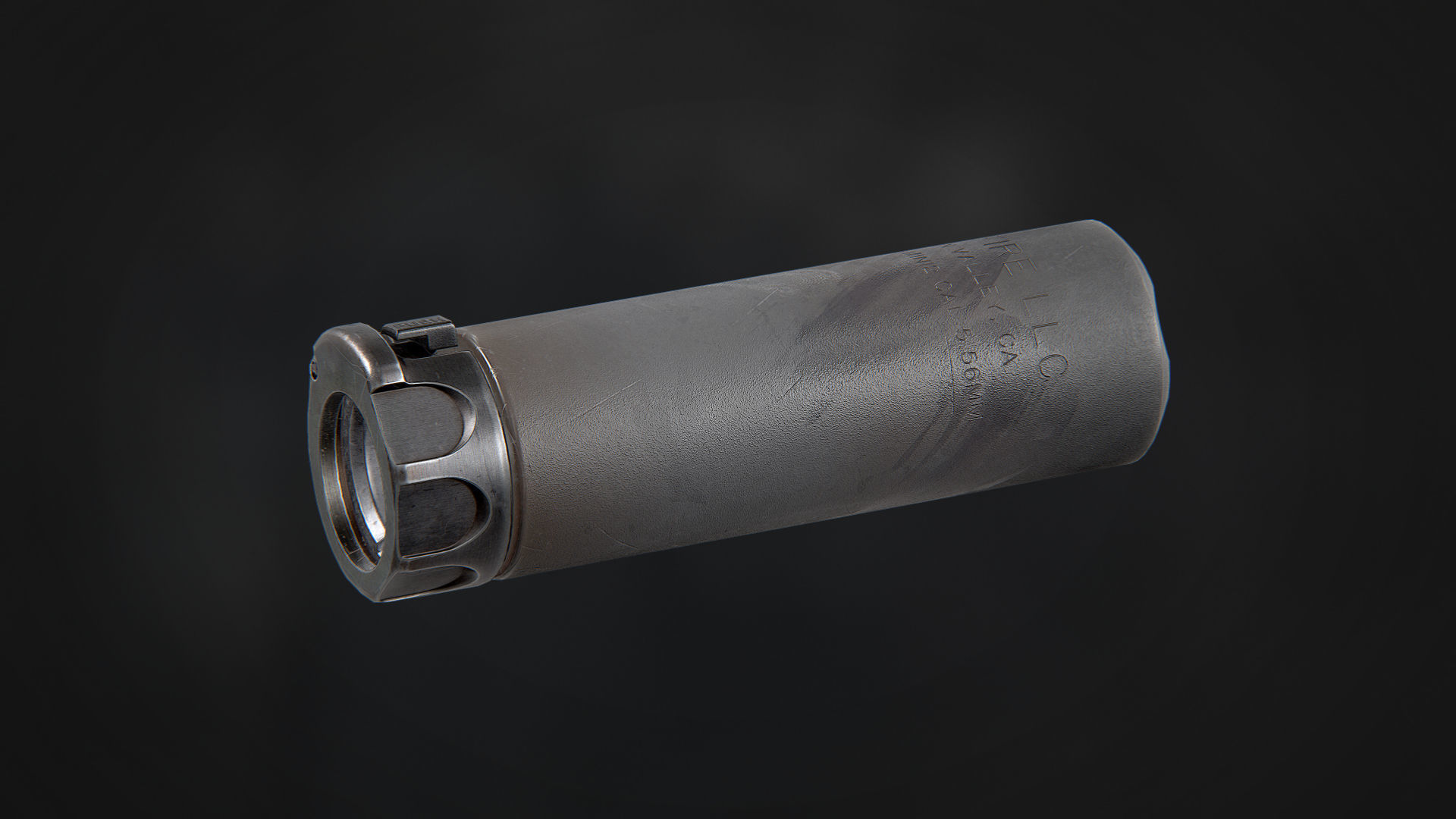 Surefire SOCOM556-MINI2 Suppressor Low-poly 3D model_3