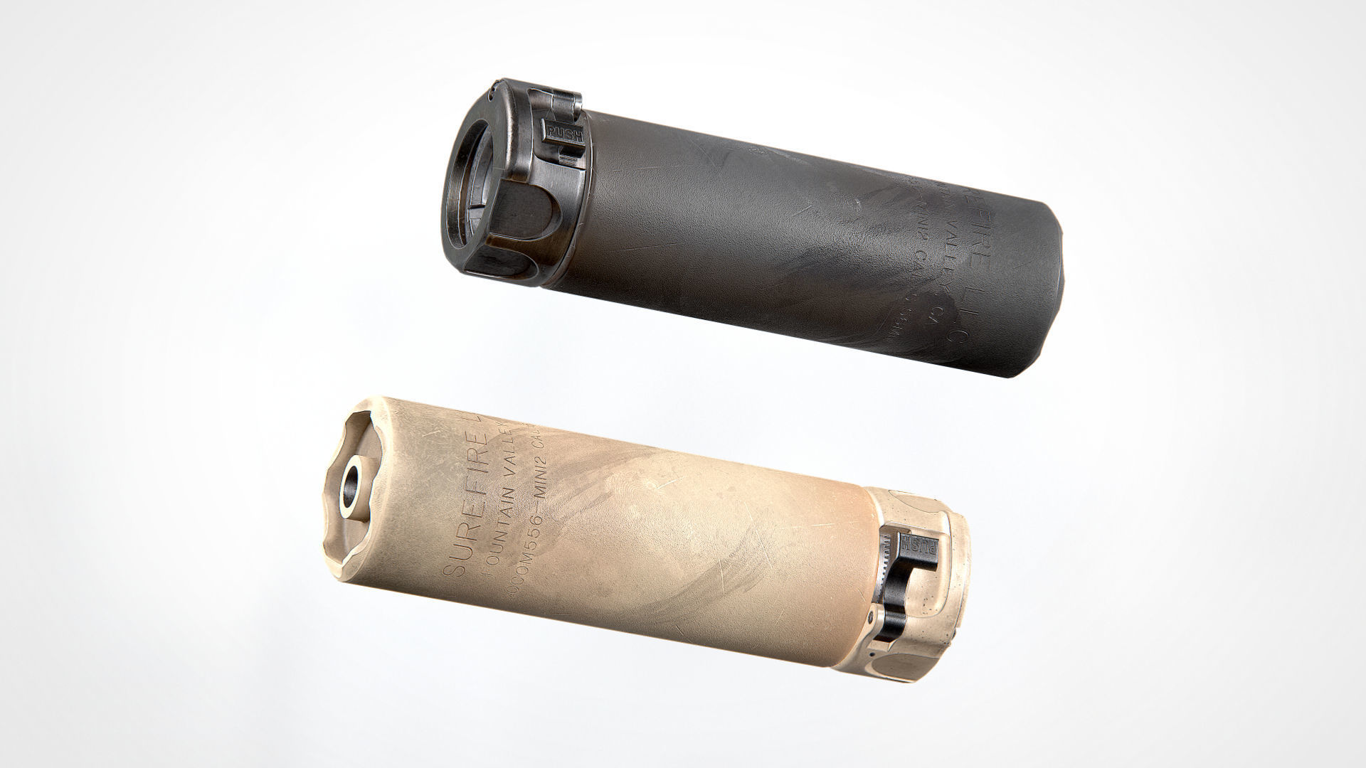 Surefire SOCOM556-MINI2 Suppressor Low-poly 3D model_2