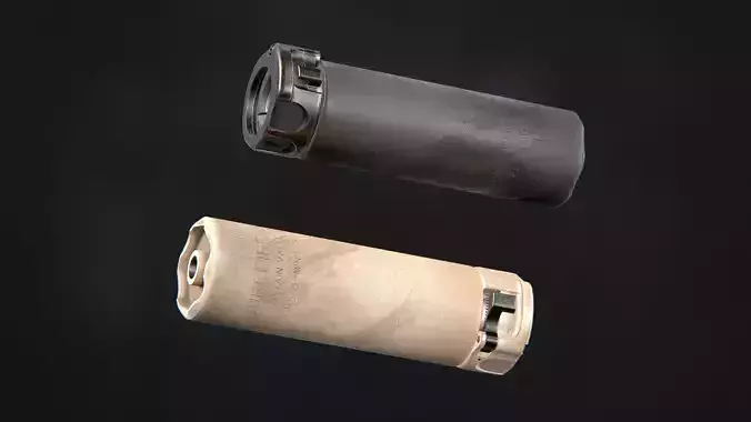Surefire SOCOM556-MINI2 Suppressor Low-poly 3D model