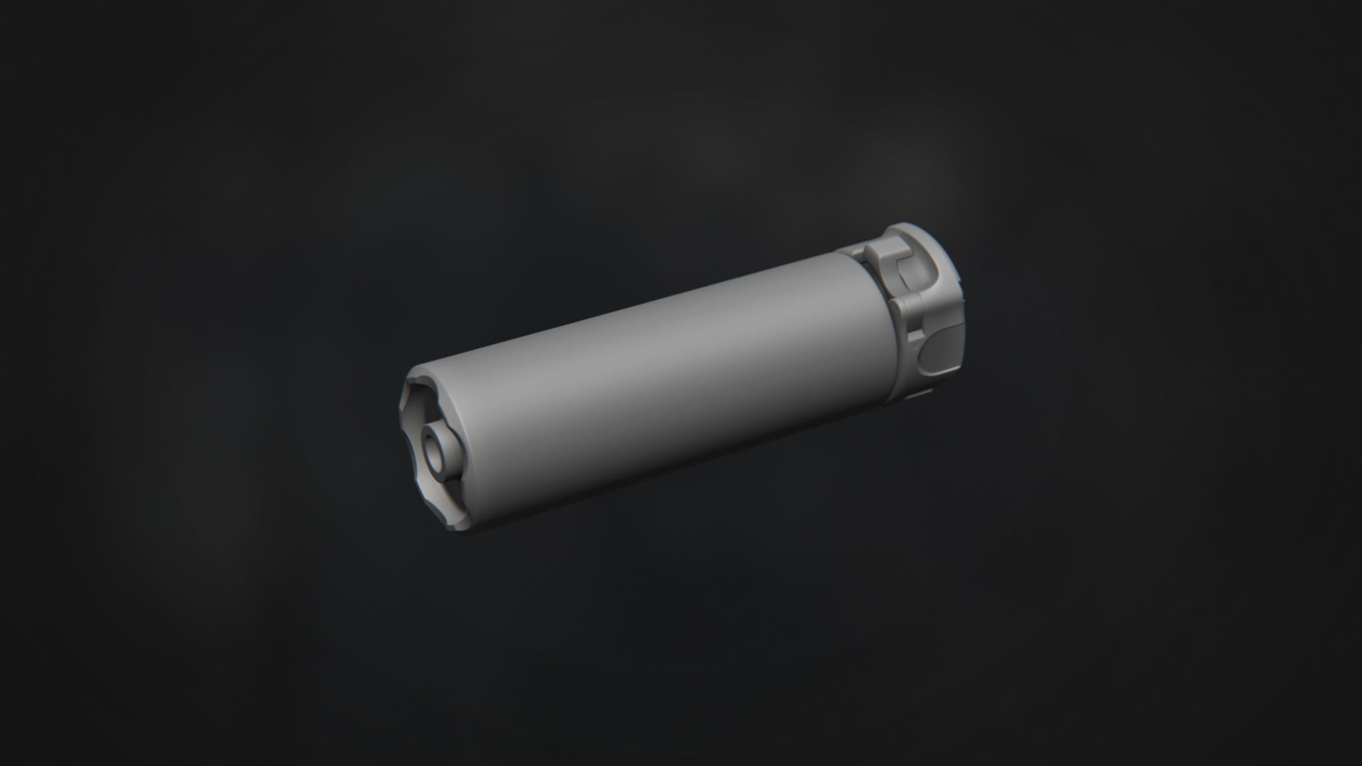 Surefire SOCOM556-MINI2 Suppressor Low-poly 3D model_12