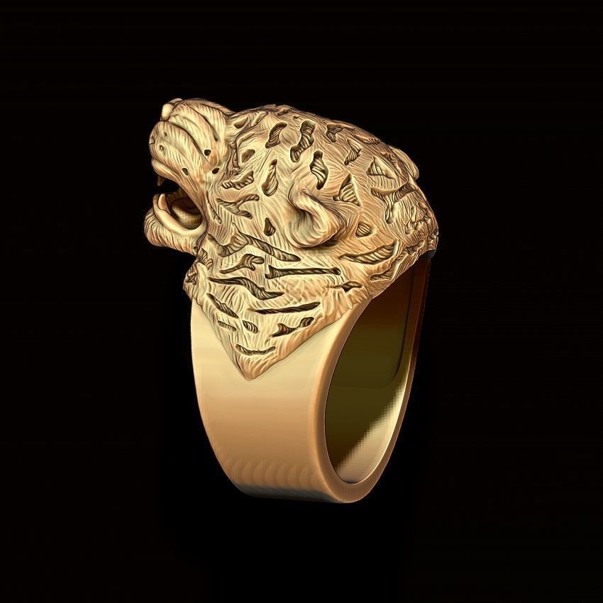 Tiger ring 3D print model_2