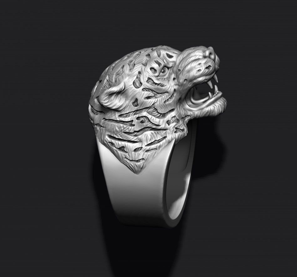 Tiger ring 3D print model_6