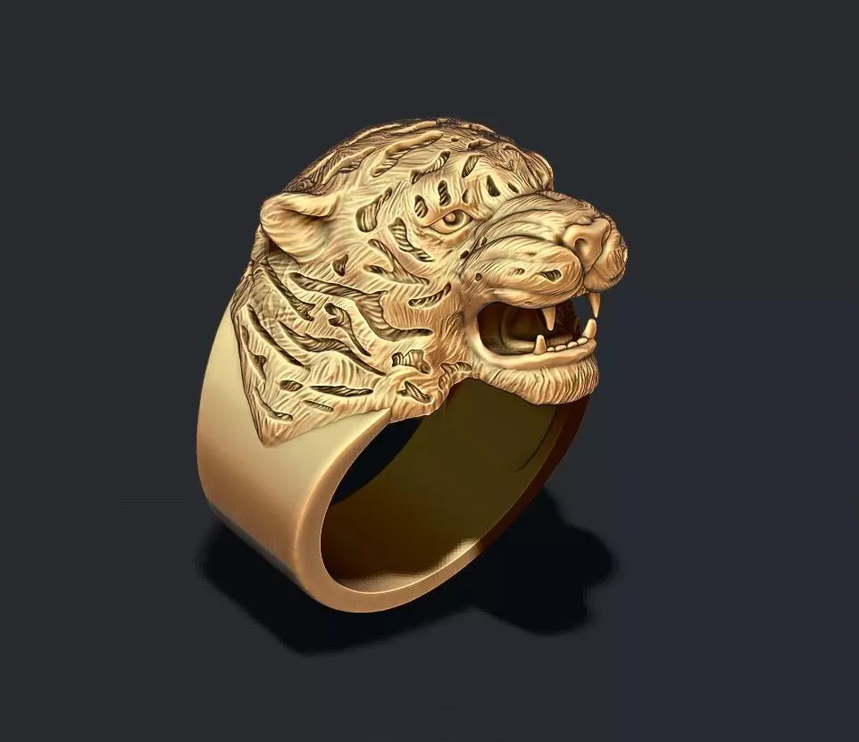 Tiger ring 3D print model_0