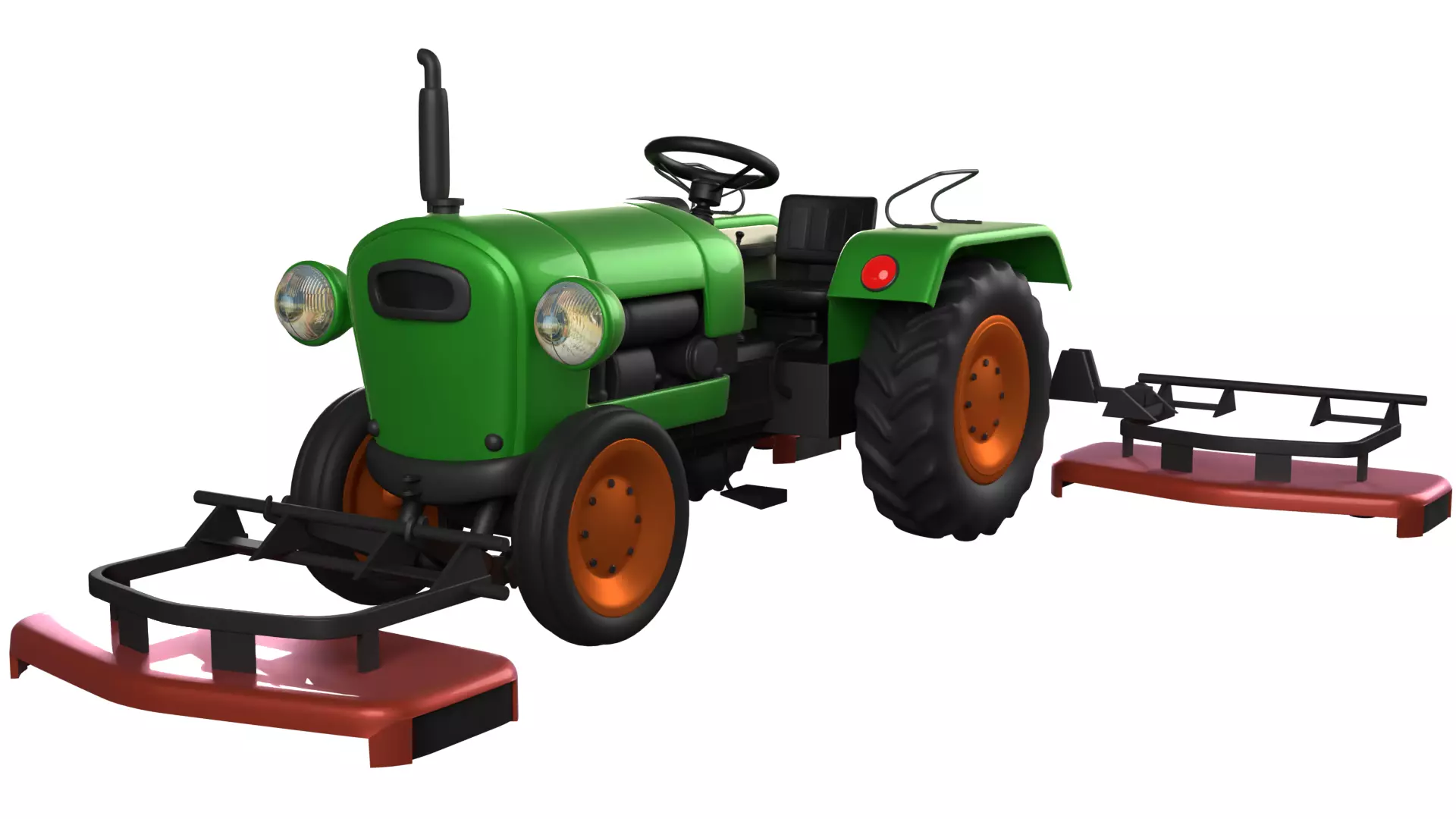 Tractor Grass Mower 3D model_0