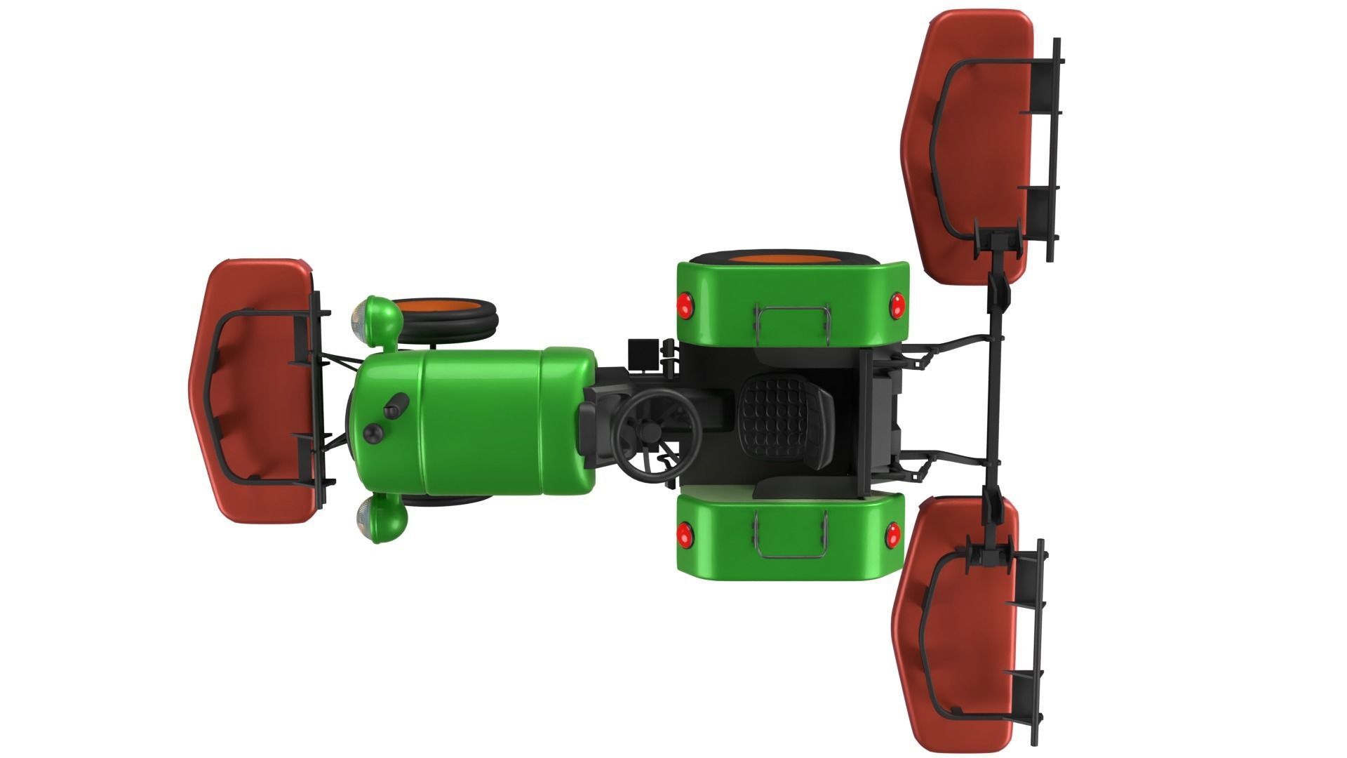 Tractor Grass Mower 3D model_8