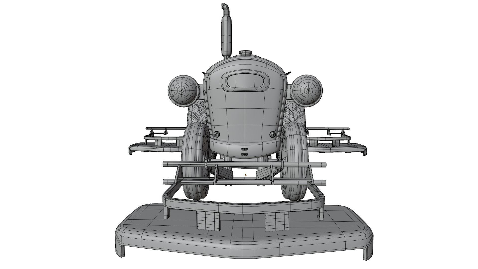 Tractor Grass Mower 3D model_16