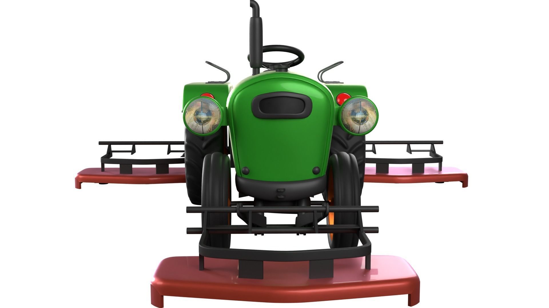 Tractor Grass Mower 3D model_7