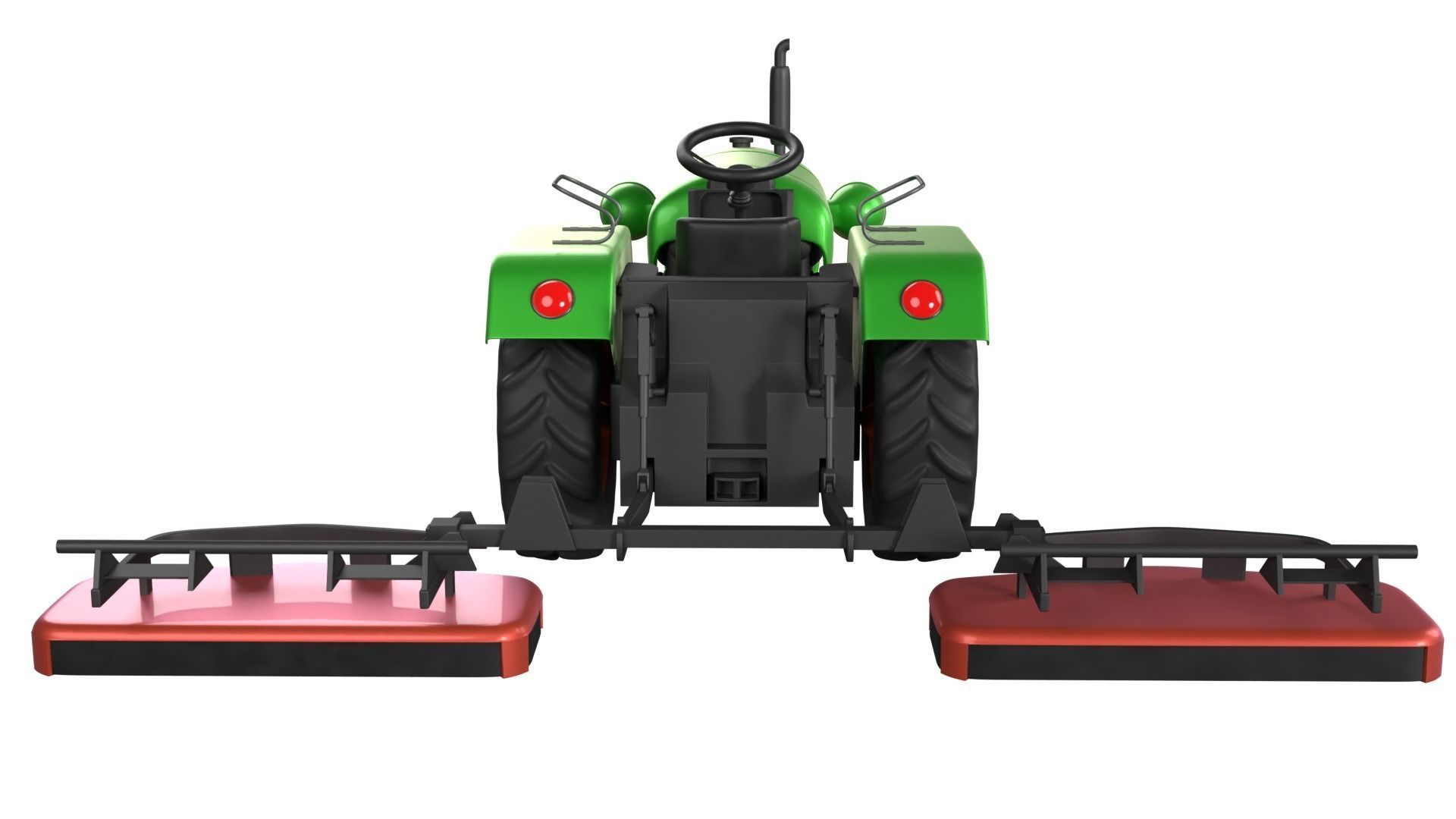 Tractor Grass Mower 3D model_3