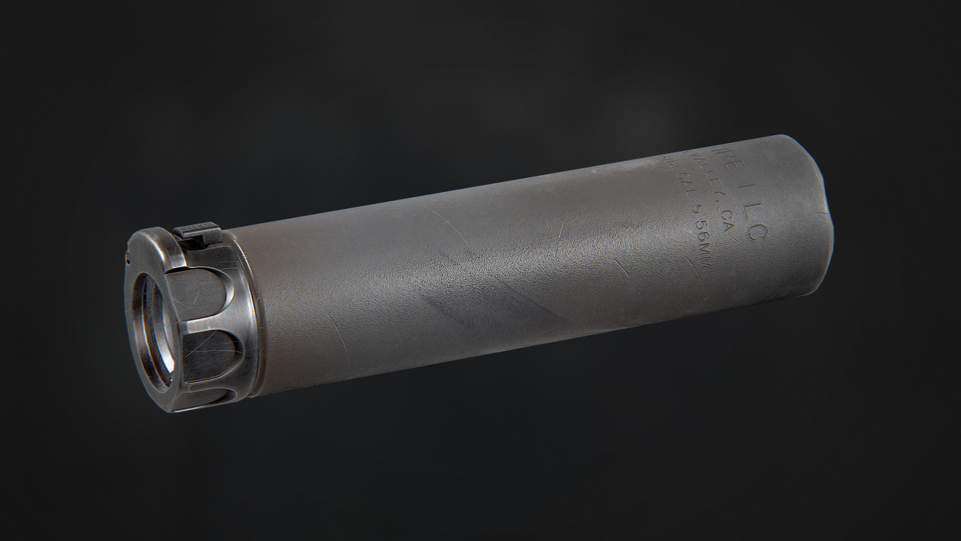 Surefire SOCOM556-RC2 Suppressor Low-poly 3D model_3