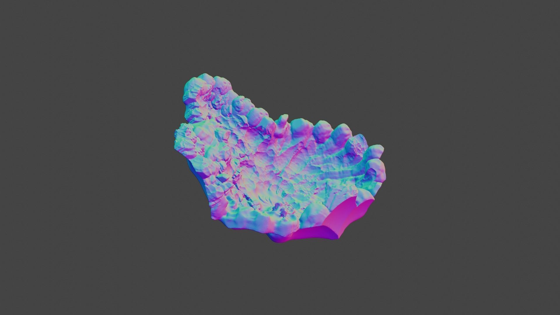 High Quality Crater Crystal Environment High and Low Poly Low-poly 3D model_40