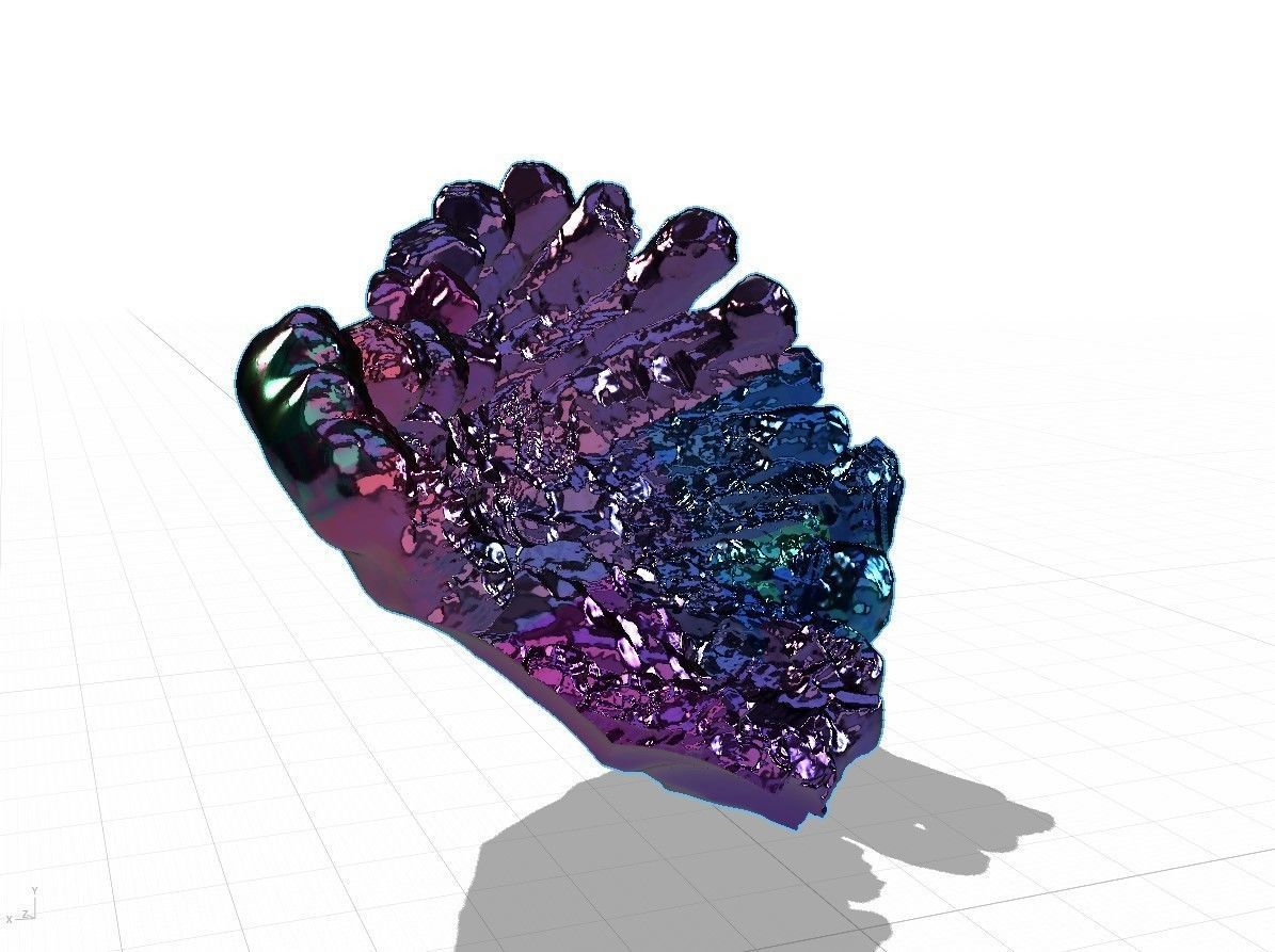 High Quality Crater Crystal Environment High and Low Poly Low-poly 3D model_21