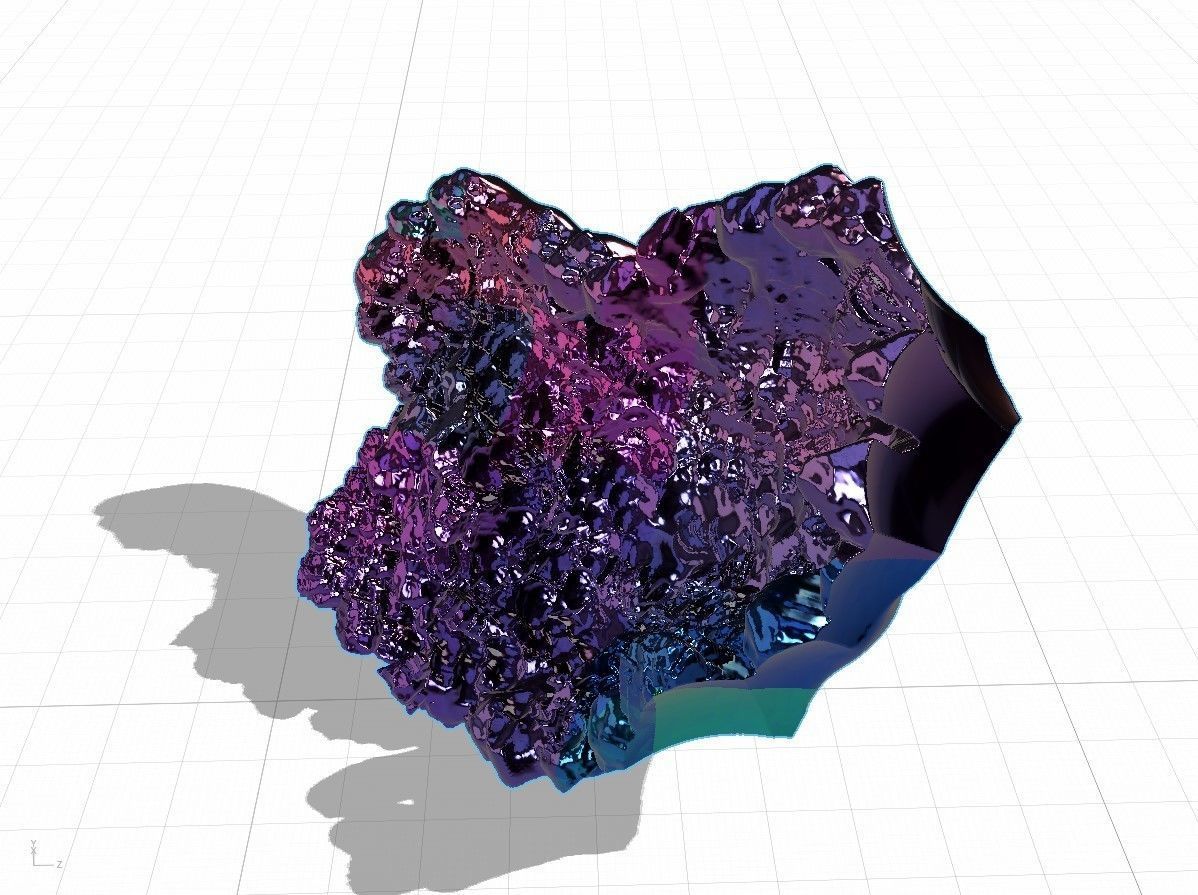 High Quality Crater Crystal Environment High and Low Poly Low-poly 3D model_30