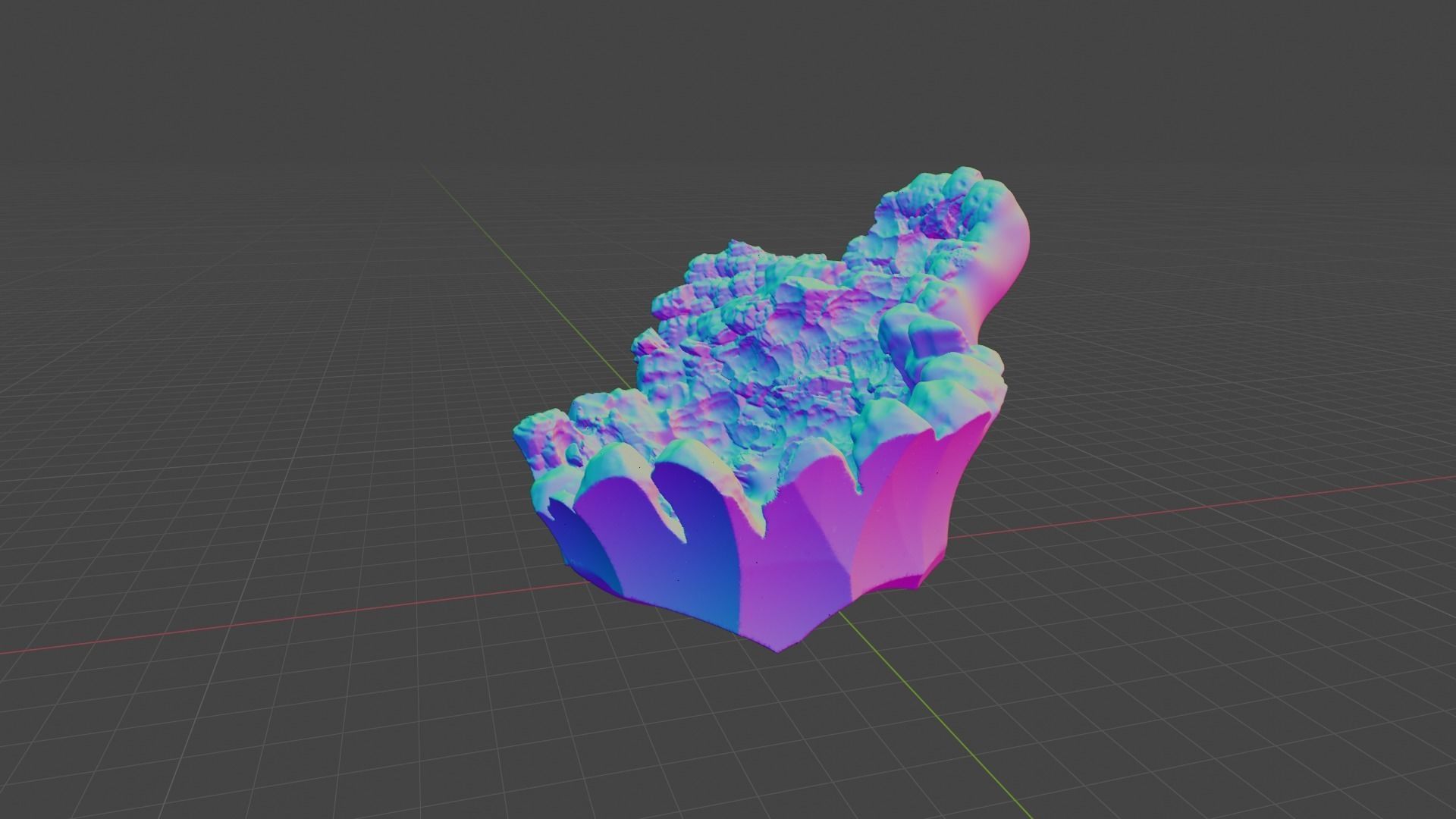 High Quality Crater Crystal Environment High and Low Poly Low-poly 3D model_50