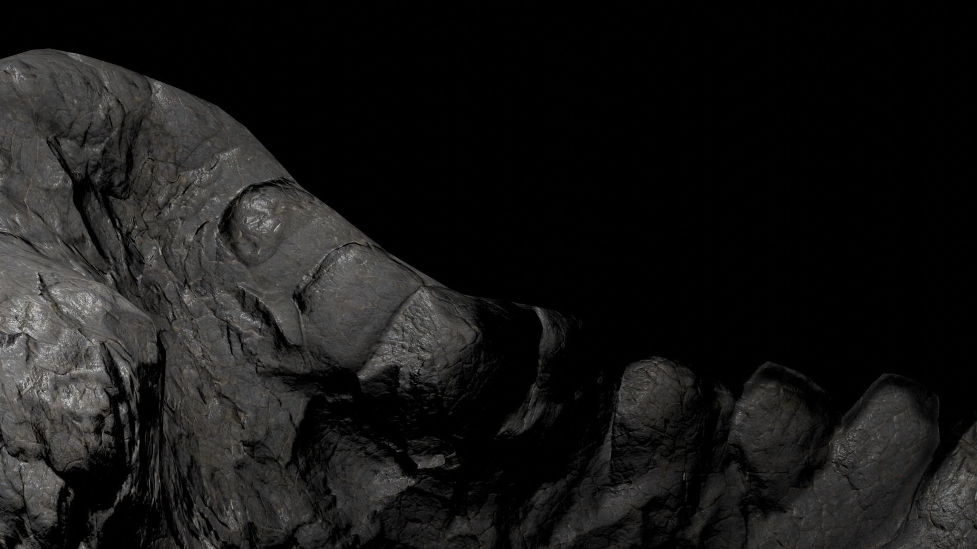 High Quality Crater Crystal Environment High and Low Poly Low-poly 3D model_53