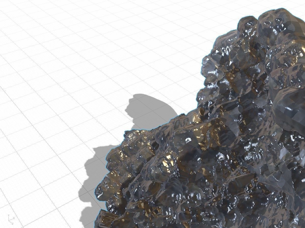 High Quality Crater Crystal Environment High and Low Poly Low-poly 3D model_17