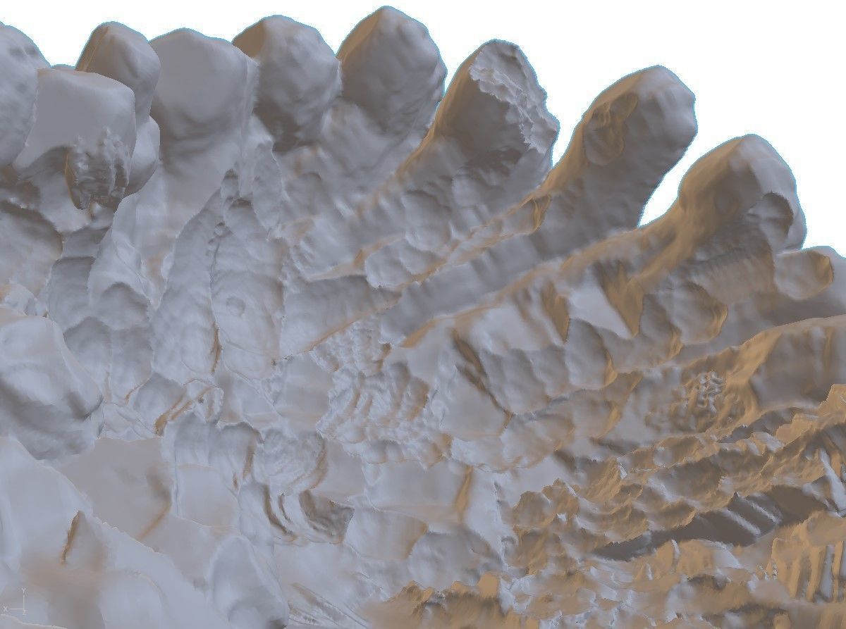 High Quality Crater Crystal Environment High and Low Poly Low-poly 3D model_4