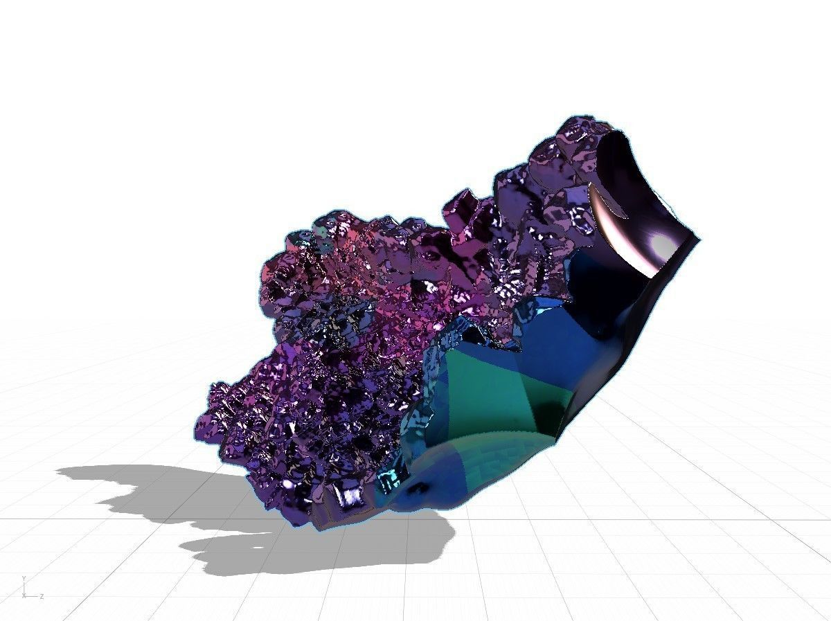 High Quality Crater Crystal Environment High and Low Poly Low-poly 3D model_25