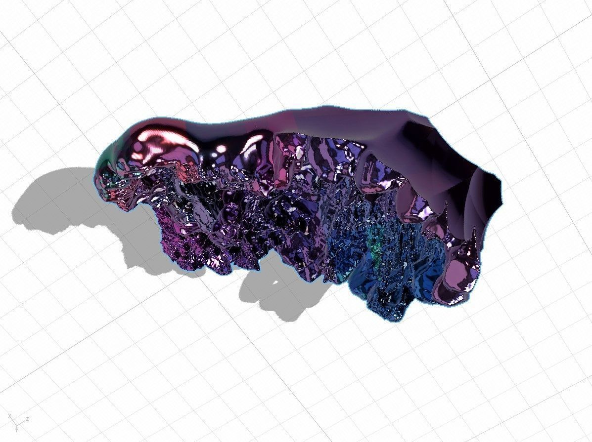 High Quality Crater Crystal Environment High and Low Poly Low-poly 3D model_3