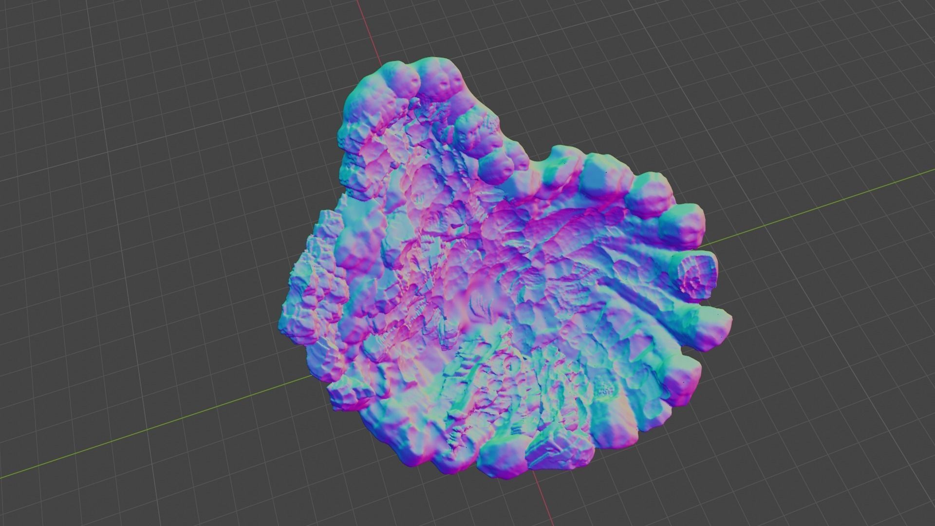 High Quality Crater Crystal Environment High and Low Poly Low-poly 3D model_55