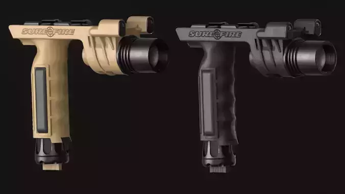SureFire M900A - Vertical Foregrip Flashlight - Game Asset Low-poly 3D model