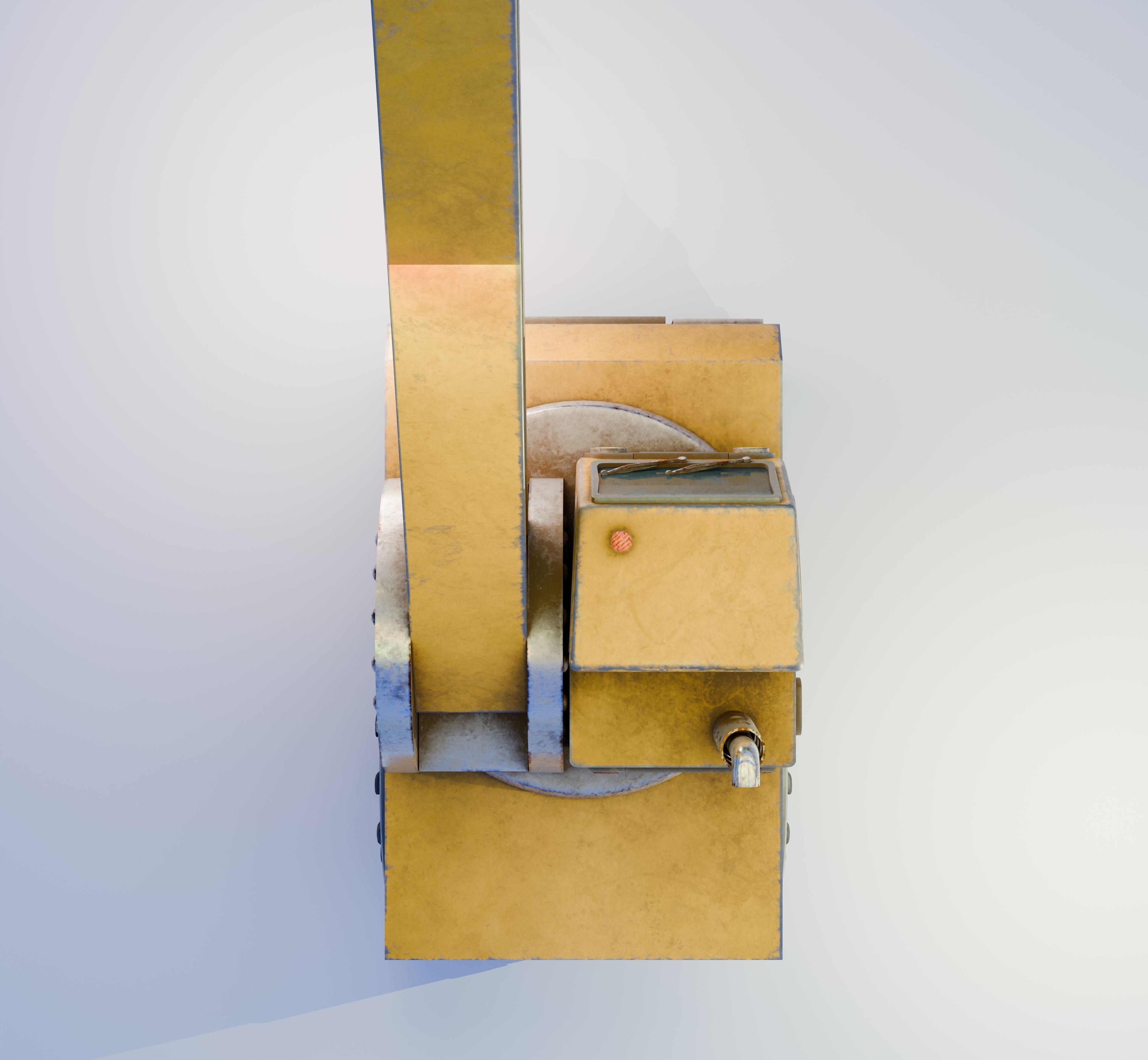 Excavator Low-poly 3D model_6