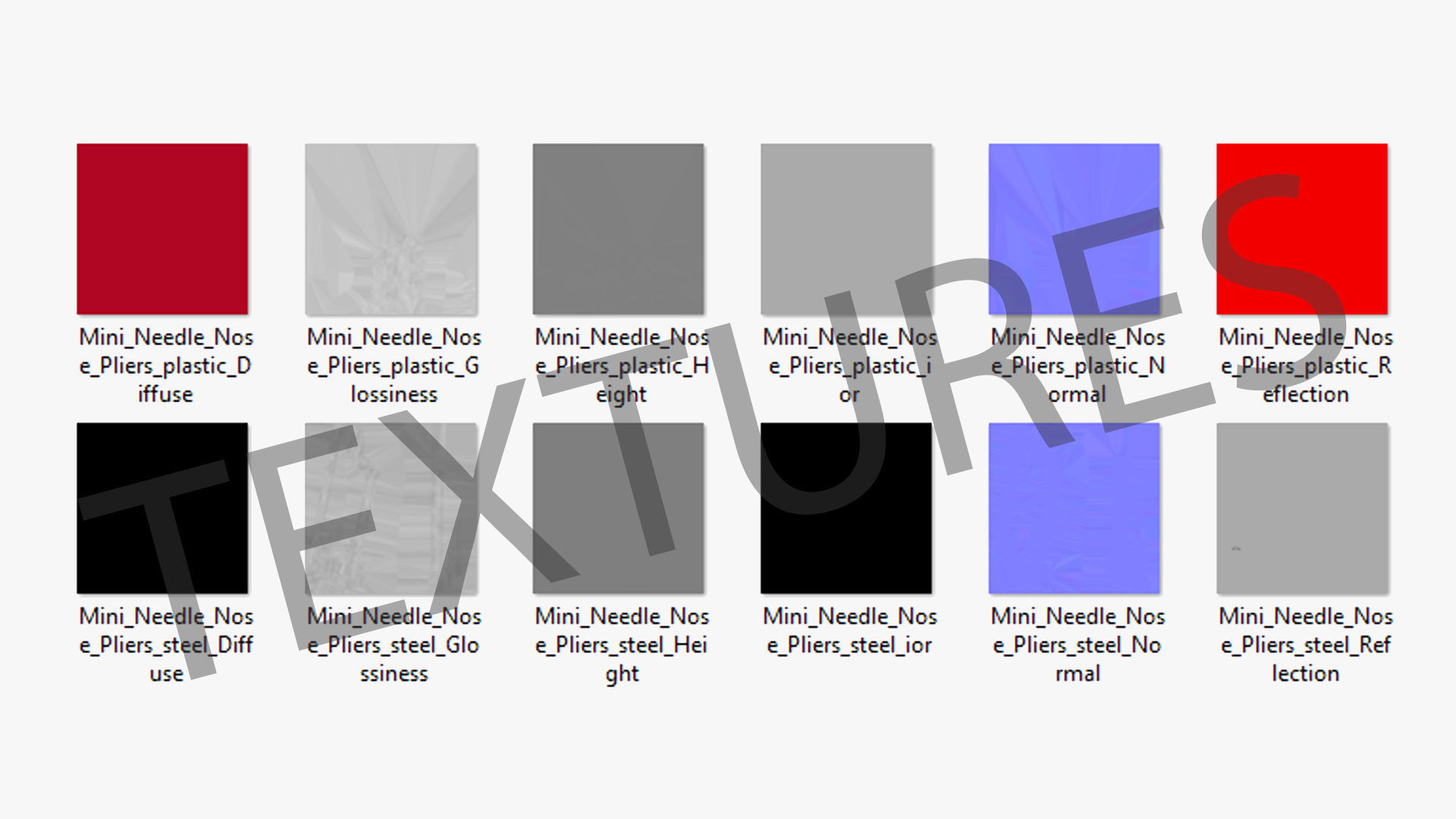 Mini Needle Nose Pliers 908ACP Low-poly 3D model_30