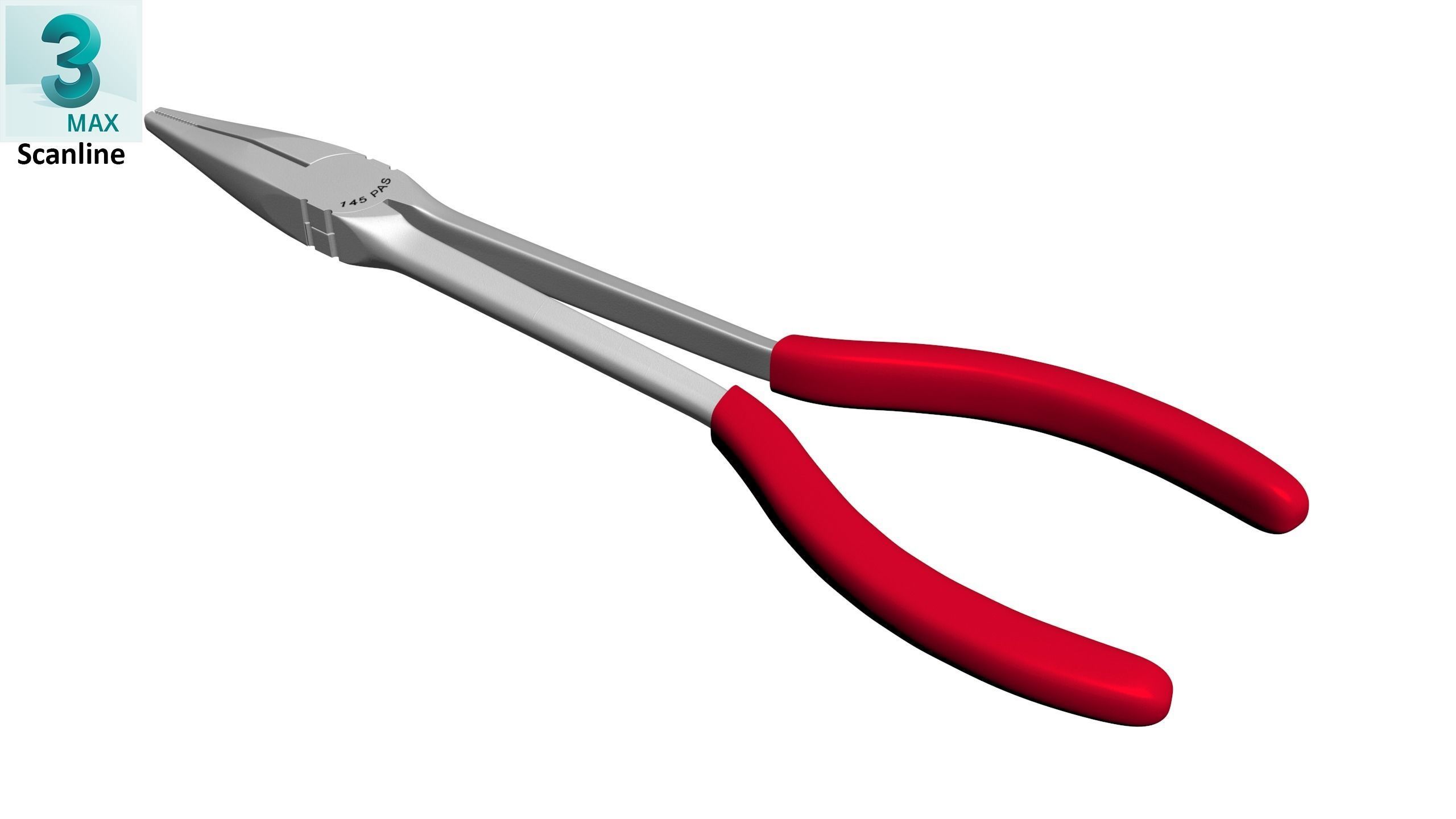 Mini Needle Nose Pliers 908ACP Low-poly 3D model_24