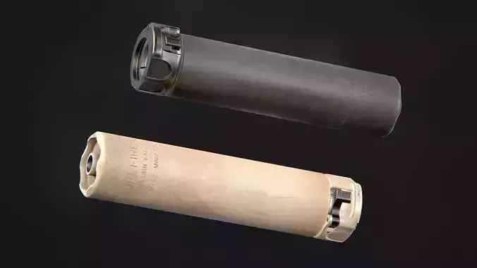 Surefire SOCOM762-MINI2 Suppressor Low-poly 3D model