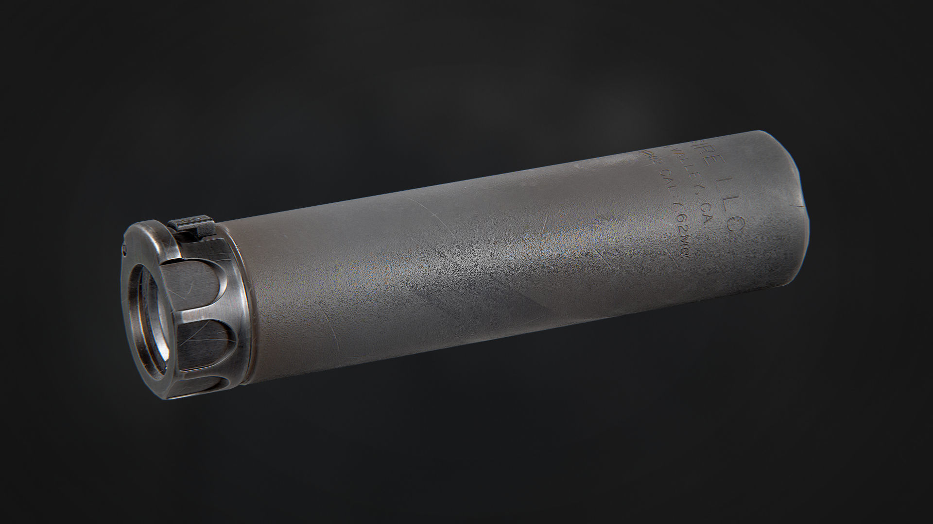 Surefire SOCOM762-MINI2 Suppressor Low-poly 3D model_3